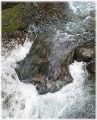 Flowing Water at Multnomah Falls, near Portland, OR